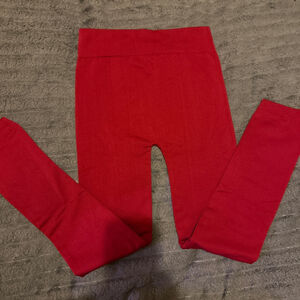 Women's Unbranded lined Red Leggings